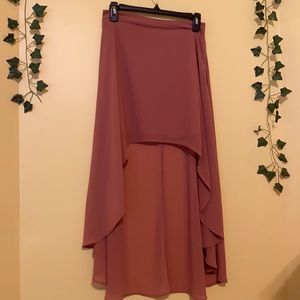 Burnt orange sheer skirt